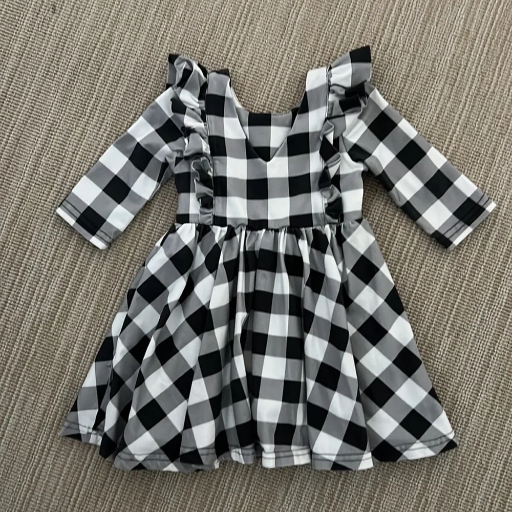 Ollie Jay Adelisa Dress Buffalo Plaid Size 18-24 Months - Picture 2 of 5